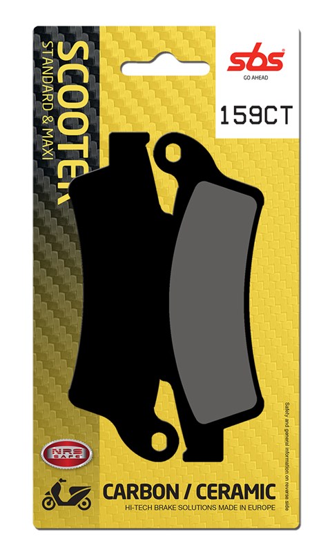 SBS brake pads KH324 maxi carbon tech colour black scooter APRILIA 125/500, KYMCO 125/350, MALAGUTI 250/400 front (159CT)